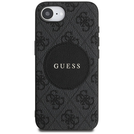 Калъф MagSafe за Apple iPhone 16e, Guess, 4G Circle Classic Logo, Кафяв