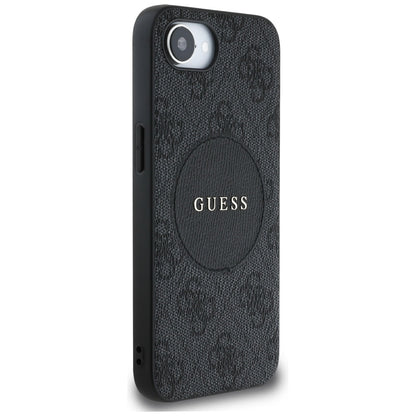 Калъф MagSafe за Apple iPhone 16e, Guess, 4G Circle Classic Logo, Кафяв