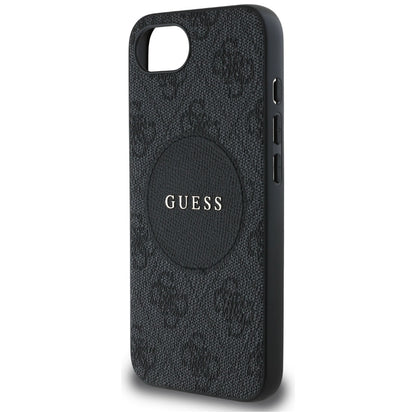Калъф MagSafe за Apple iPhone 16e, Guess, 4G Circle Classic Logo, Черен