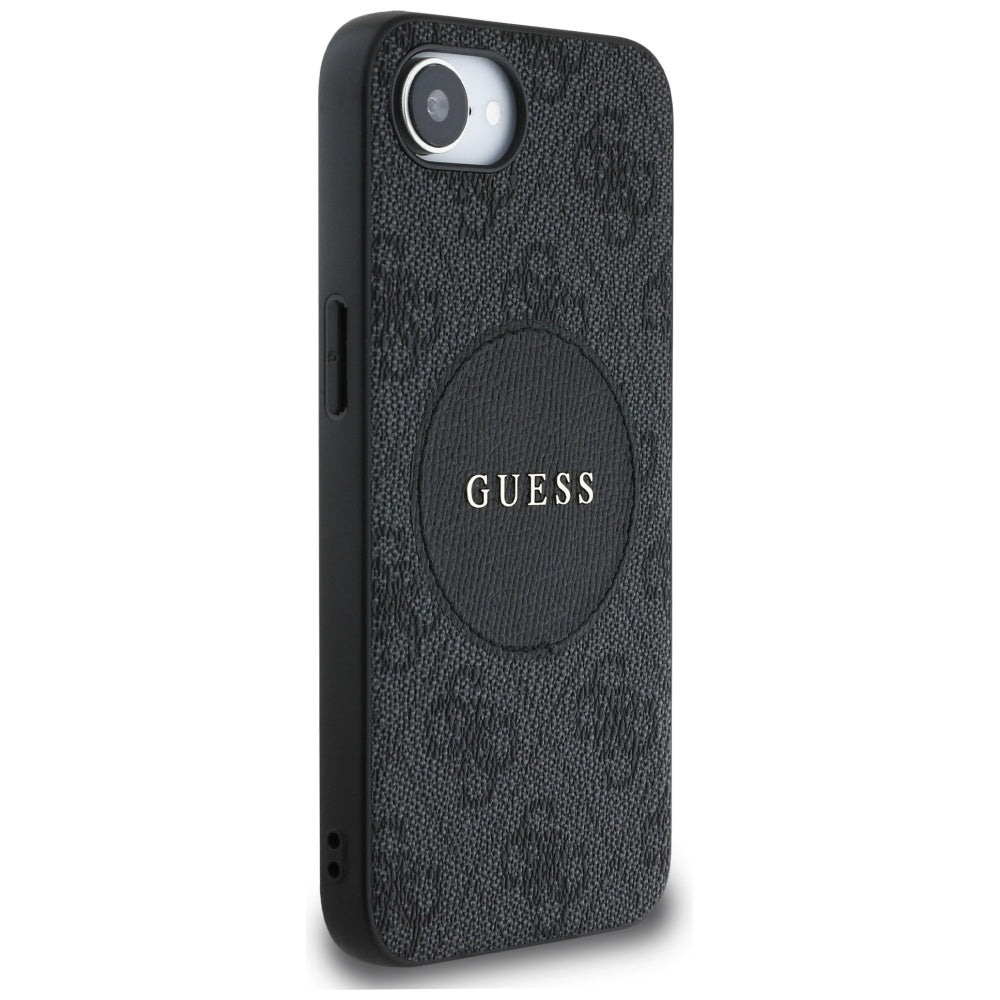 Калъф MagSafe за Apple iPhone 16e, Guess, 4G Circle Classic Logo, Черен