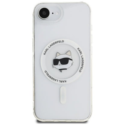 Калъф MagSafe за Apple iPhone 16e, Karl Lagerfeld, IML Choupette's Head, Бял