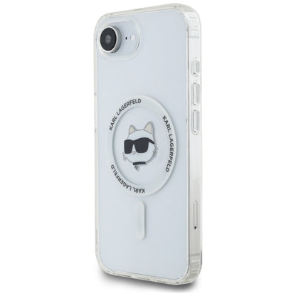 Калъф MagSafe за Apple iPhone 16e, Karl Lagerfeld, IML Choupette's Head, Бял