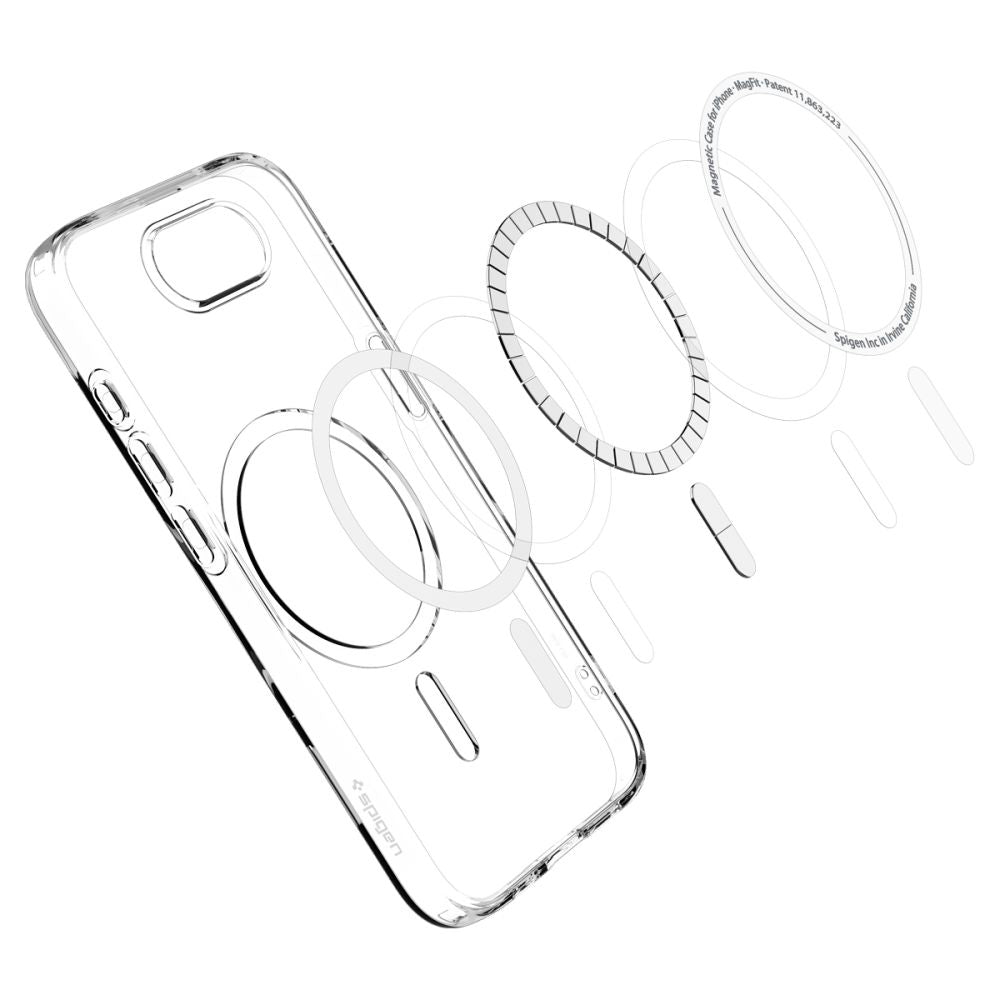 Калъф MagSafe за Apple iPhone 17e / 16e, Spigen, Liquid Crystal, Прозрачен ACS09150