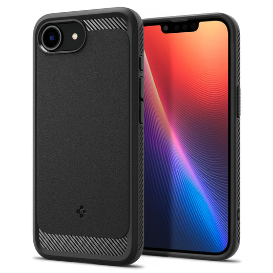 Калъф MagSafe за Apple iPhone 17e / 16e, Spigen, Rugged Armor, Матово черен