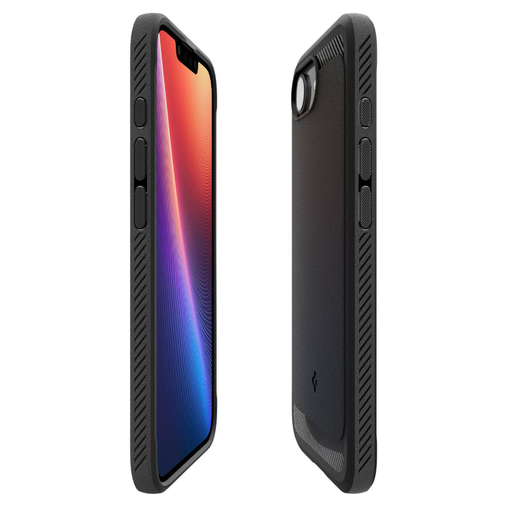 Калъф MagSafe за Apple iPhone 17e / 16e, Spigen, Rugged Armor, Матово черен