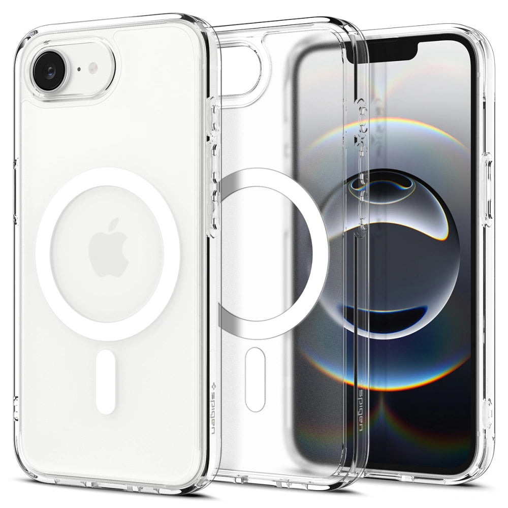 Калъф MagSafe за Apple iPhone 17e / 16e, Spigen, Ultra Hybrid, Сатенено Бял