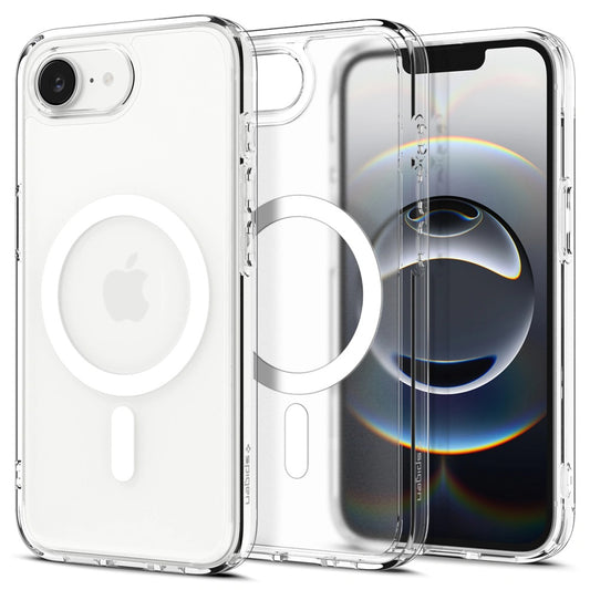 Калъф MagSafe за Apple iPhone 17e / 16e, Spigen, Ultra Hybrid, Сатенено Бял