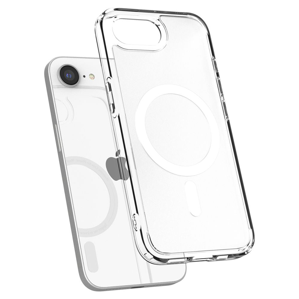 Калъф MagSafe за Apple iPhone 17e / 16e, Spigen, Ultra Hybrid, Сатенено Бял