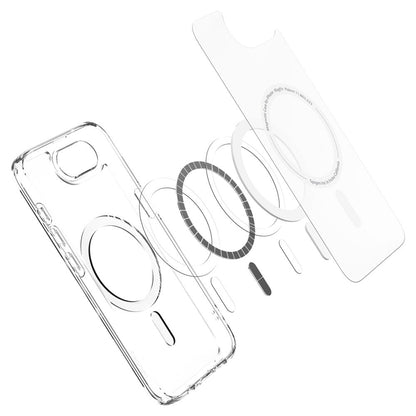Калъф MagSafe за Apple iPhone 17e / 16e, Spigen, Ultra Hybrid, Сатенено Бял