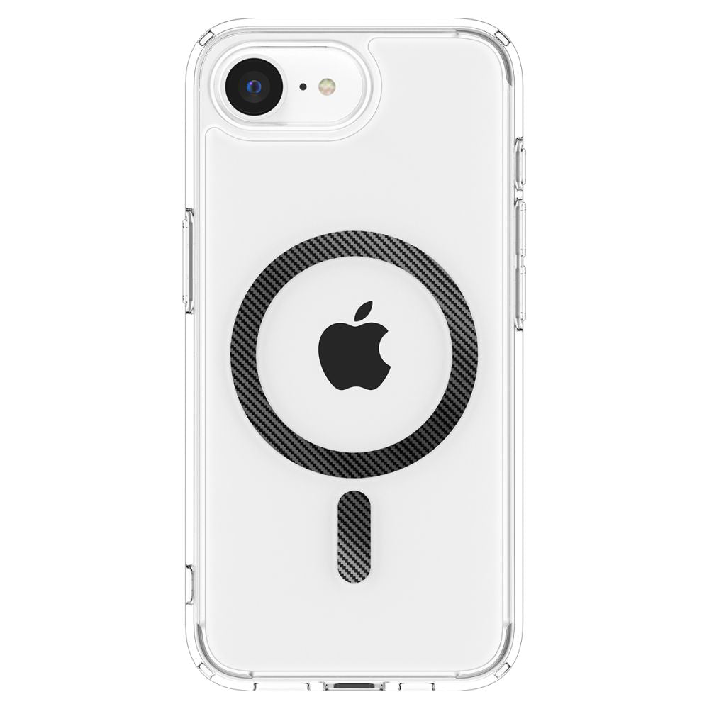 Калъф MagSafe за Apple iPhone 17e / 16e, Spigen, Ultra Hybrid Carbon, Прозрачен