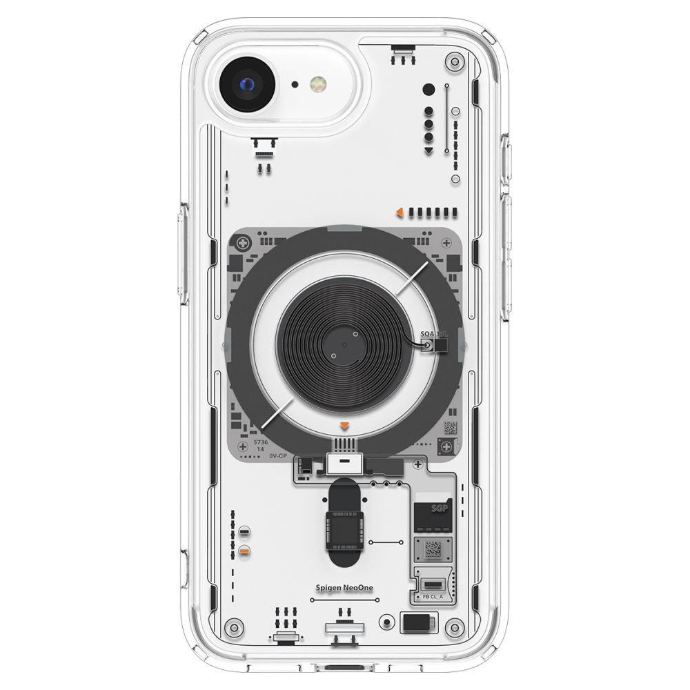 Калъф MagSafe за Apple iPhone 17e / 16e, Spigen, Ultra Hybrid Neo One, Прозрачен