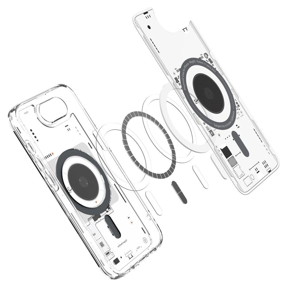 Калъф MagSafe за Apple iPhone 17e / 16e, Spigen, Ultra Hybrid Neo One, Прозрачен