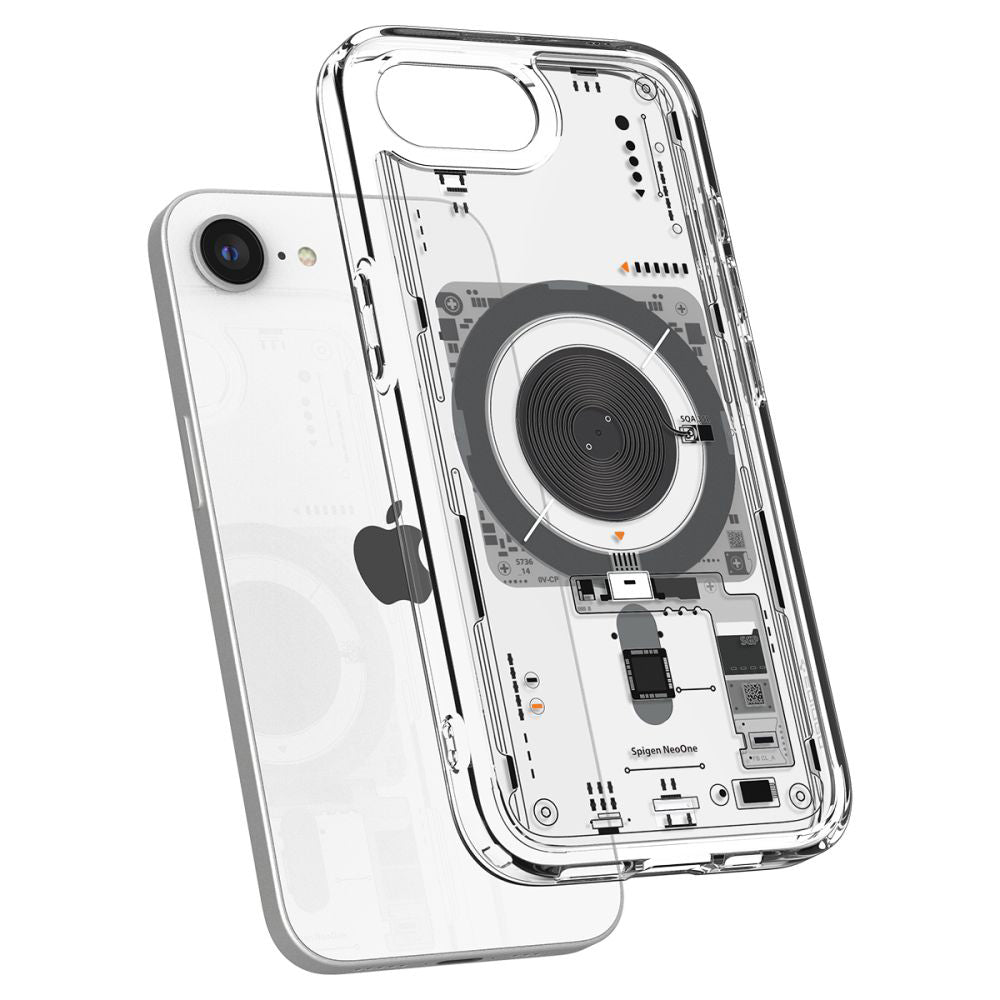 Калъф MagSafe за Apple iPhone 17e / 16e, Spigen, Ultra Hybrid Neo One, Прозрачен
