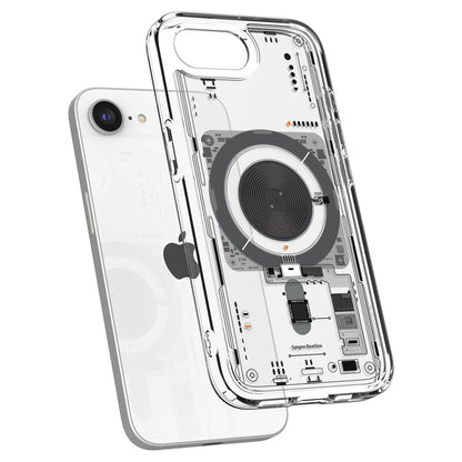 Калъф MagSafe за Apple iPhone 17e / 16e, Spigen, Ultra Hybrid Neo One, Прозрачен