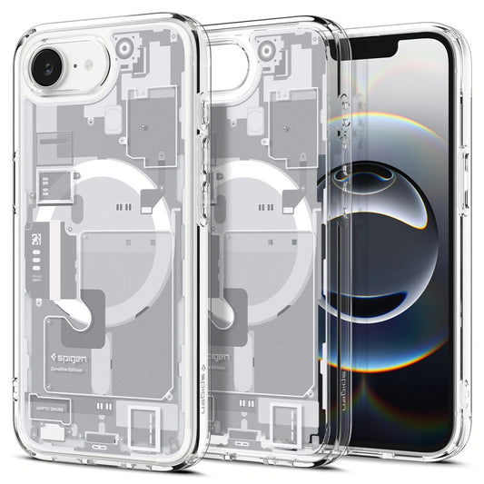 Калъф MagSafe за Apple iPhone 17e / 16e, Spigen, Ultra Hybrid Zero One, Бял