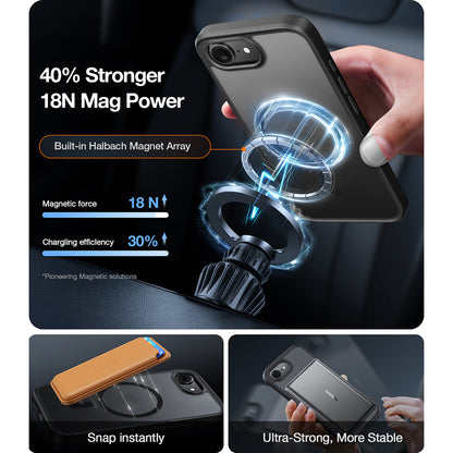 Калъф MagSafe за Apple iPhone 17e / 16e, Torras, Guardian, Черен