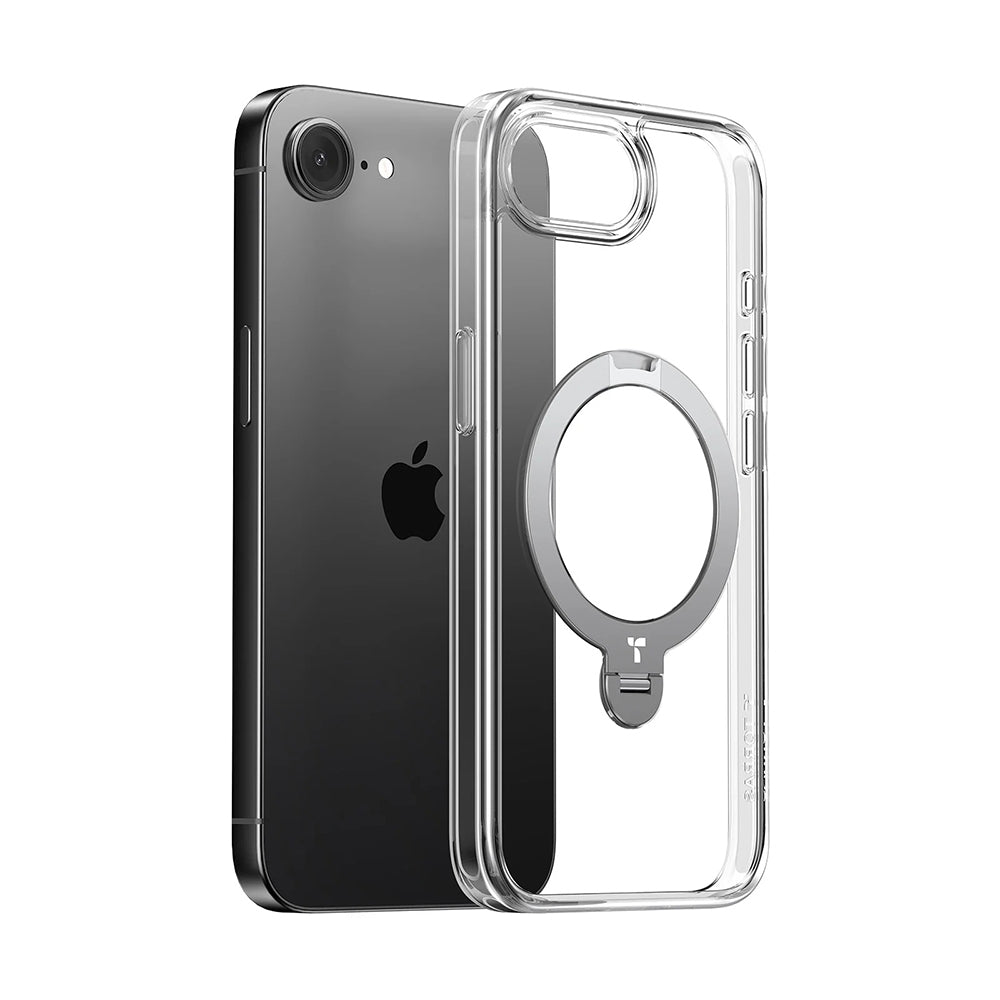 Калъф MagSafe за Apple iPhone 17e / 16e, Torras, Ostand Spin, Прозрачен