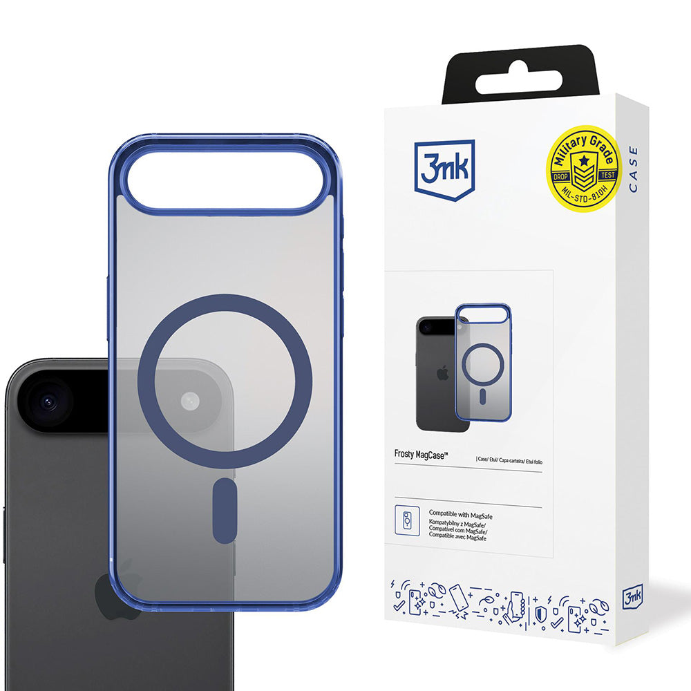 Калъф MagSafe за Apple iPhone 17 Air, 3MK, Frosty MagCase, Син