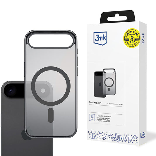 Калъф MagSafe за Apple iPhone 17 Air, 3MK, Frosty MagCase, Черен