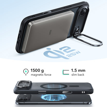 Калъф MagSafe за Apple iPhone 17 Air, ESR, Classic Hybrid Kickstand, Сатенено черен