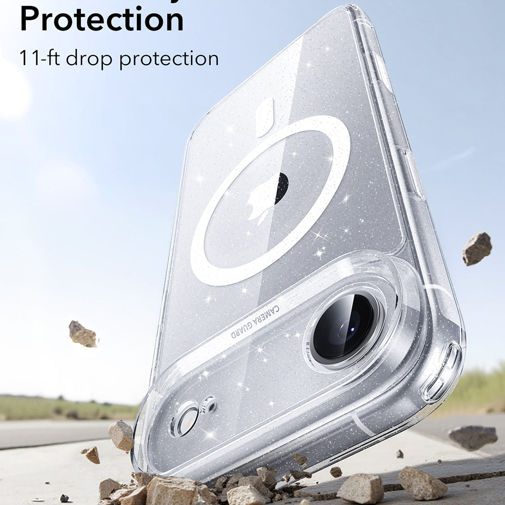 Калъф MagSafe за Apple iPhone 17 Air, ESR, Classic Hybrid Shimmer, Прозрачен