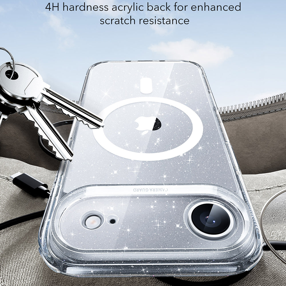 Калъф MagSafe за Apple iPhone 17 Air, ESR, Classic Hybrid Shimmer, Прозрачен
