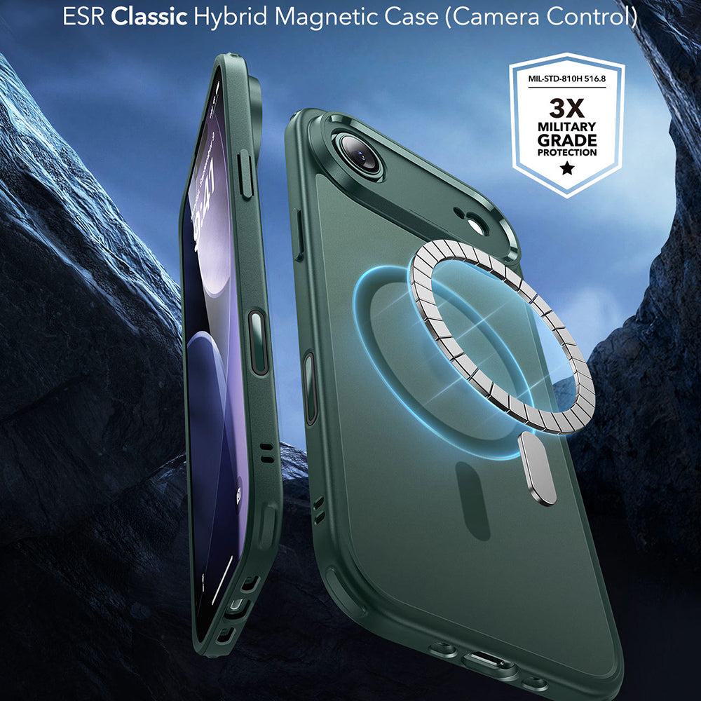 Калъф MagSafe за Apple iPhone 17 Air, ESR, Classic Hybrid, Сатенено зелен