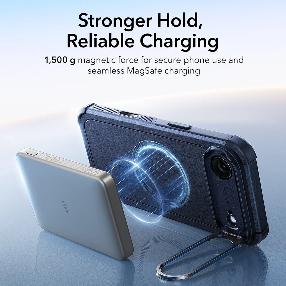 Калъф MagSafe за Apple iPhone 17 Air, ESR, Cyber Armor Kickstand, Син
