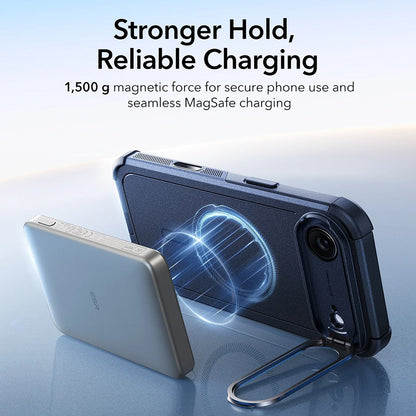 Калъф MagSafe за Apple iPhone 17 Air, ESR, Cyber Armor Kickstand, Син