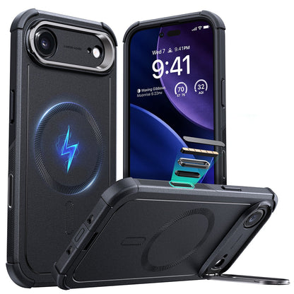 Калъф MagSafe за Apple iPhone 17 Air, ESR, Cyber Armor Kickstand, Черен