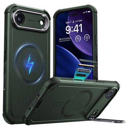 Калъф MagSafe за Apple iPhone 17 Air, ESR, Cyber Armor Kickstand, Зелен