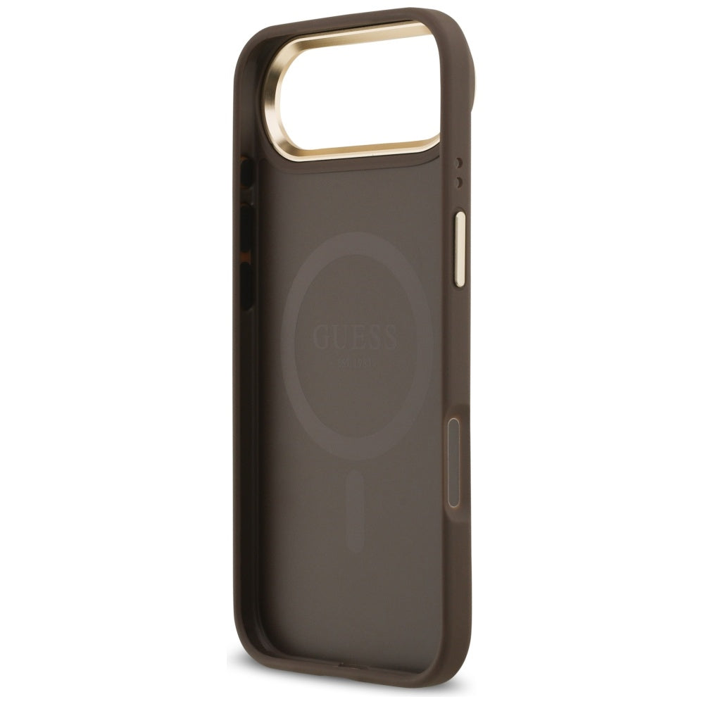 Калъф MagSafe за Apple iPhone 17 Air, Guess, 4G Classic, Кафяв