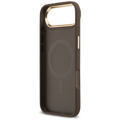 Калъф MagSafe за Apple iPhone 17 Air, Guess, 4G Classic, Кафяв