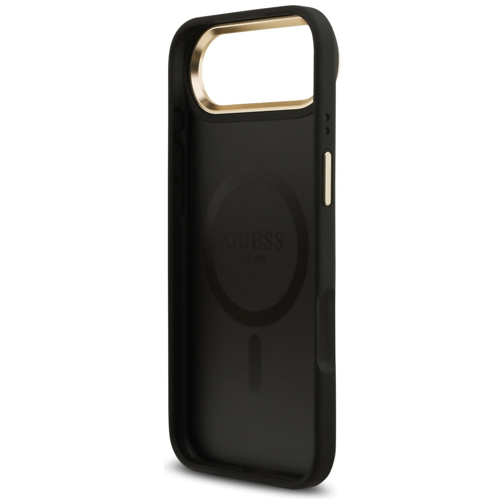Калъф MagSafe за Apple iPhone 17 Air, Guess, 4G Classic, Черен