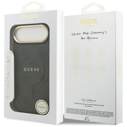 Калъф MagSafe за Apple iPhone 17 Air, Guess, 4G Classic, Черен