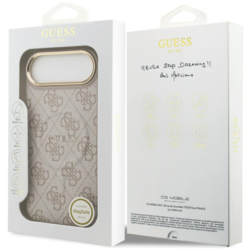 Калъф MagSafe за Apple iPhone 17 Air, Guess, 4G Classic, Розов