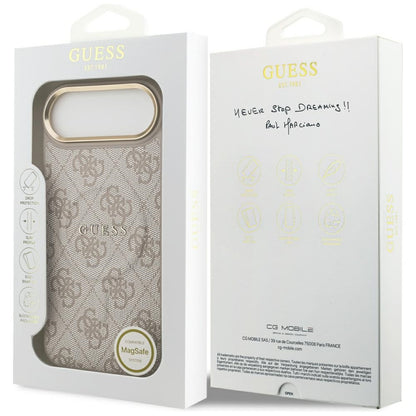 Калъф MagSafe за Apple iPhone 17 Air, Guess, 4G Classic, Розов