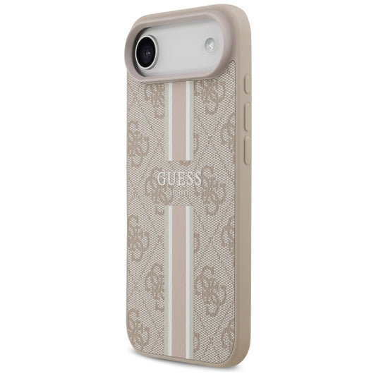 Калъф MagSafe за Apple iPhone 17 Air, Guess, 4G Printed Stripes, Розов