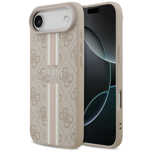 Калъф MagSafe за Apple iPhone 17 Air, Guess, 4G Printed Stripes, Розов