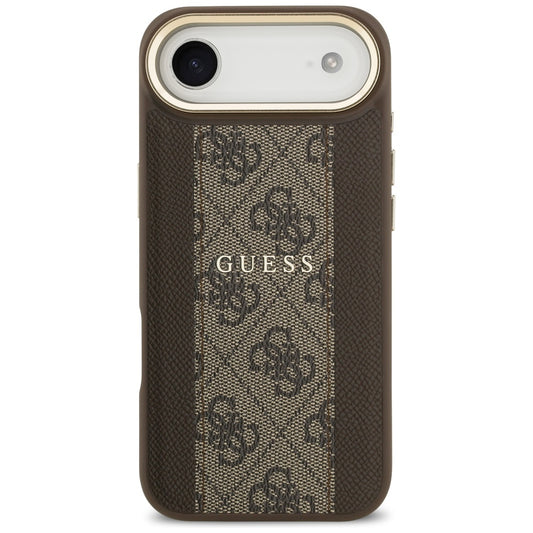 Калъф MagSafe за Apple iPhone 17 Air, Guess, 4G Stripe, Кафяв