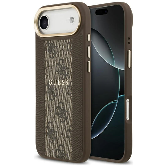 Калъф MagSafe за Apple iPhone 17 Air, Guess, 4G Stripe, Кафяв