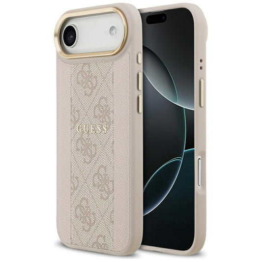 Калъф MagSafe за Apple iPhone 17 Air, Guess, 4G Stripe, Розов