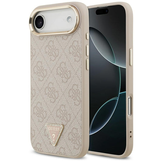 Калъф MagSafe за Apple iPhone 17 Air, Guess, 4G Triangle Logo, Розово Злато