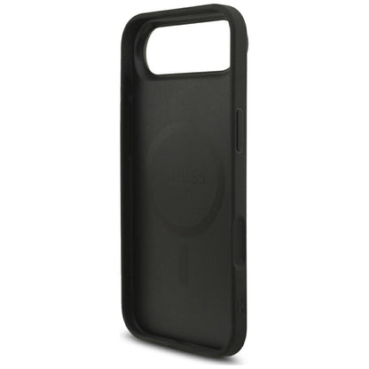 Калъф MagSafe за Apple iPhone 17 Air, Guess, 4G Triangle Logo with Cord Strap, Черен