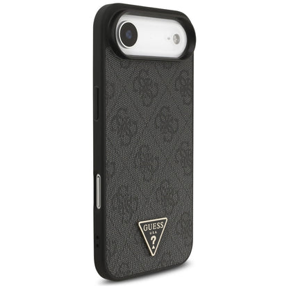 Калъф MagSafe за Apple iPhone 17 Air, Guess, 4G Triangle Logo with Cord Strap, Черен