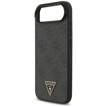 Калъф MagSafe за Apple iPhone 17 Air, Guess, 4G Triangle Logo with Cord Strap, Черен