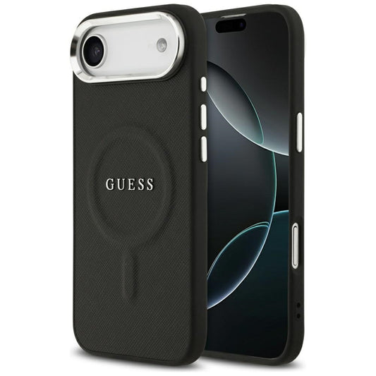 Калъф MagSafe за Apple iPhone 17 Air, Guess, Classic Logo, Черен