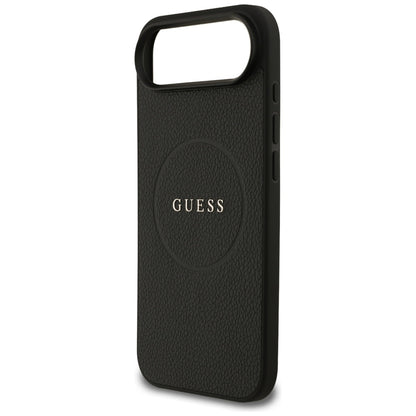 Калъф MagSafe за Apple iPhone 17 Air, Guess, Grained Gold Ring, Черен
