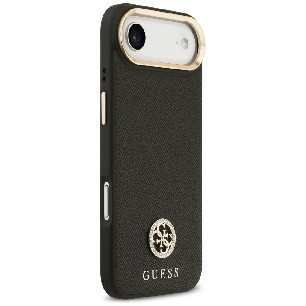Калъф MagSafe за Apple iPhone 17 Air, Guess, Grained Strass Logo, Черен