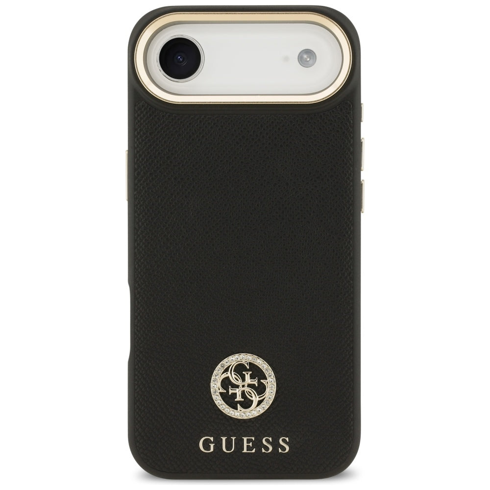 Калъф MagSafe за Apple iPhone 17 Air, Guess, Grained Strass Logo, Черен